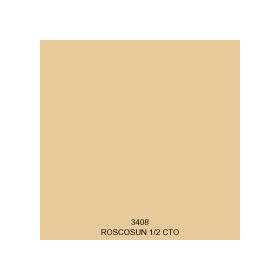 ROSCO 3408 SHEET ROSCO SUN 1/2 CTO CONVERTS 5500K TO 3800K SHEET Gel-Sheets