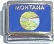 Clearly Charming Montana State Flag Italian Charm Bracelet Link
