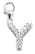 14k Gold Diamond Initial "Y" Charm (1/10 cttw)