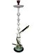 X-Large Chrome Syrian Hookah - Clear Decorated Glass