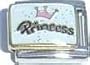 Clearly Charming Princess with Crown Italian Charm Bracelet Link