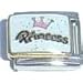 Clearly Charming Princess with Crown Italian Charm Bracelet Link