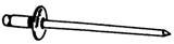 1/8 Black Ford Windshield Rivet (50 count)
