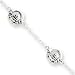 Sterling Silver Claddagh Childrens Bracelet - 6 Inch - Lobster Claw