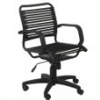Bungee Flat Mid Back Chair (Black / Graphite Black) (33H x 25W x 25D)