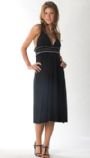 Jordan Taylor&reg; - Black Sea Halter Cover Up Dress with Contrast Smocking -Elif by Jordan Taylor - Women's Swimsuit Plus Size Swimsuit