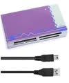 All in One USB 2.0 Memory Card Reader (Purple) for Hp printer