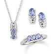 ZALES Tanzanite Boxed Jewelry Set in 10K White Gold with Diamond Accents by 