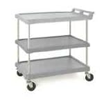 Black InterMetro Utility Cart - 3 Shelves - 21x33