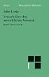 Philosophische Bibliothek, Bd.75, Versuch �ber den menschlichen Verstand. Teil 1. Buch 1 und 2.