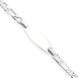 Sterling Silver Polished Engraveable Childrens ID Bracelet
