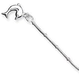 Sterling Silver Dolphin Anklet - 9 Inch
