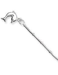 Sterling Silver Dolphin Anklet QG445-9"