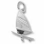 Wind Surfing Charm  14k Yellow Gold