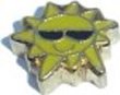 Clearly Charming Sun with Sunglasses Heart Locket Charm