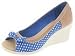 BC Footwear Hollywood Ending | Women's Wedge Shoes Blue Polka Dots