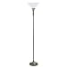 Antique Brass Finish Torchiere with Alabaster Shade