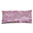 Organic Lavender Silk Eye Pillow with Lavender Dragonfly Design