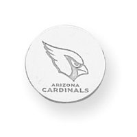 Sterling Silver Arizona Cardinals Disc Logo Tie Tac - JewelryWeb