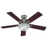 Hunter Ceiling Fans 20531 Vista Fan - Brushed Nickel Contemporary Indoor Fan 52"