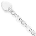 Sterling Silver Heart Charm Childs Bracelet - 6 inch