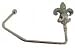 1 Up Scale Silver Fleur De Lis With Swarovski Crystal Purse Hook & Black Velvet Pouch