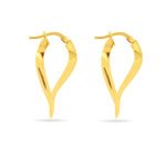 Pear Twisted Hoop Earrings in 14K Yellow Gold
