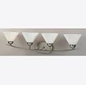 Quoizel DI8504ES Demitri 8-1/2-Inch Bath Bar with Four Lights with Opal Etched Glass, Empire Silver Finish