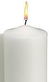 3" X 4" Solid White Stearine Pillar Candle