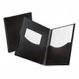 ESSELTE PENDAFLEX CORP. / ESS57454 / Double Stuff Gusseted Two-Pocket Polypropylene Folder, 200-Sheet Capacity Black / Sold as 1 EA