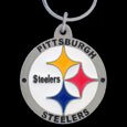 Pittsburgh Steelers Round NFL Football Keychain