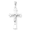 Sterling Silver Crucifix Pendant with 20 Inch Sterling Silver Chain