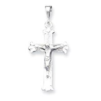Sterling Silver Crucifix Pendant with 20 Inch Sterling Silver Chain