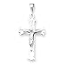 Sterling Silver Crucifix Pendant with 20 Inch Sterling Silver Chain