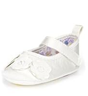 Floral Appliqué Pram Shoes