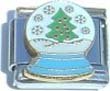 Clearly Charming Christmas Snow Globe Christmas Theme Italian Charm Bracelet Link