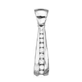 10K White Gold 12 ct. Diamond Fashion Pendant with Chain