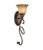 11Y4DQo2yhL Minka Lavery 6141 573 La Cecilia 1 Light Wall Sconce in Patina Iron with Spumanti Lace glass