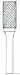 GROBET CARBIDE BUR MADE IN U.S.A. CYLINDER PLAIN END 1/2X1X1/4 DOUBLE CUT