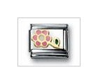 Daisy Stem Pink w/ Center White Classic Enamel, Italian Charm by Nomination Charms