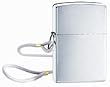 Brush Chrome Lighter with Loop and Lanyard