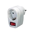 Brennenstuhl Adapterstecker Schutzkontakt mit Schalter wei�