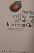 Starting and Running a Profitable Investment Club