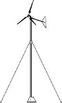 Aleko T10 Wind Generator Tower Wind Turbine Pole 10 Ft from Aleko