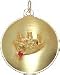 Ship in Concave Disc, 14K Gold Charm