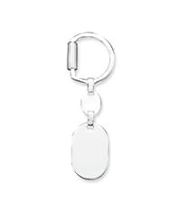Sterling Silver Oval Key Ring