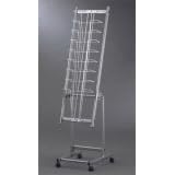 9 Pocket Magazine Display with Casters