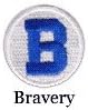 B Patches Iron On 10 Pack 1" Embroidered Reward B for Bravery Patch