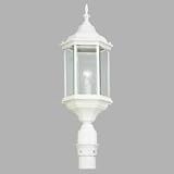 Progress Lighting Black One-Light Clear Beveled Outdoor Post Mounted Lantern