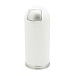 Rubbermaid Commercial Fire-Resistant Dome Receptacle, Round, Steel, 15 Gallons, White (R1536EGLW)